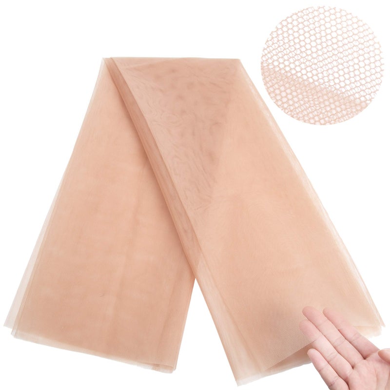 gexworldwide GEX Swiss Lace Net for Making Lace Wig Closure Caps Toupee, Foundation Wig Accessories- 1/4 Yard (18"x20"), Light Brown Color - Image 4